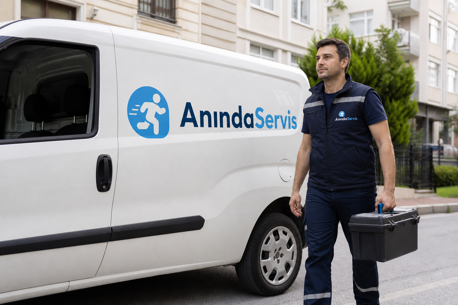 Anında Servis markalı servis aracı - Eskişehir Ariston Beyaz Eşya Servisi
